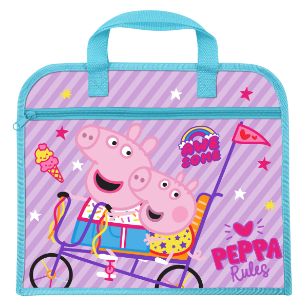 Official Peppa Pig Rules Zipped Book Bag